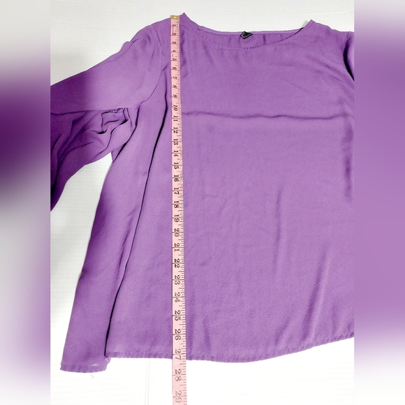 Women's T-Shirt Solid Split Sleeve Top T-Shirt for Women Purple 4XL - Picture 9 of 9